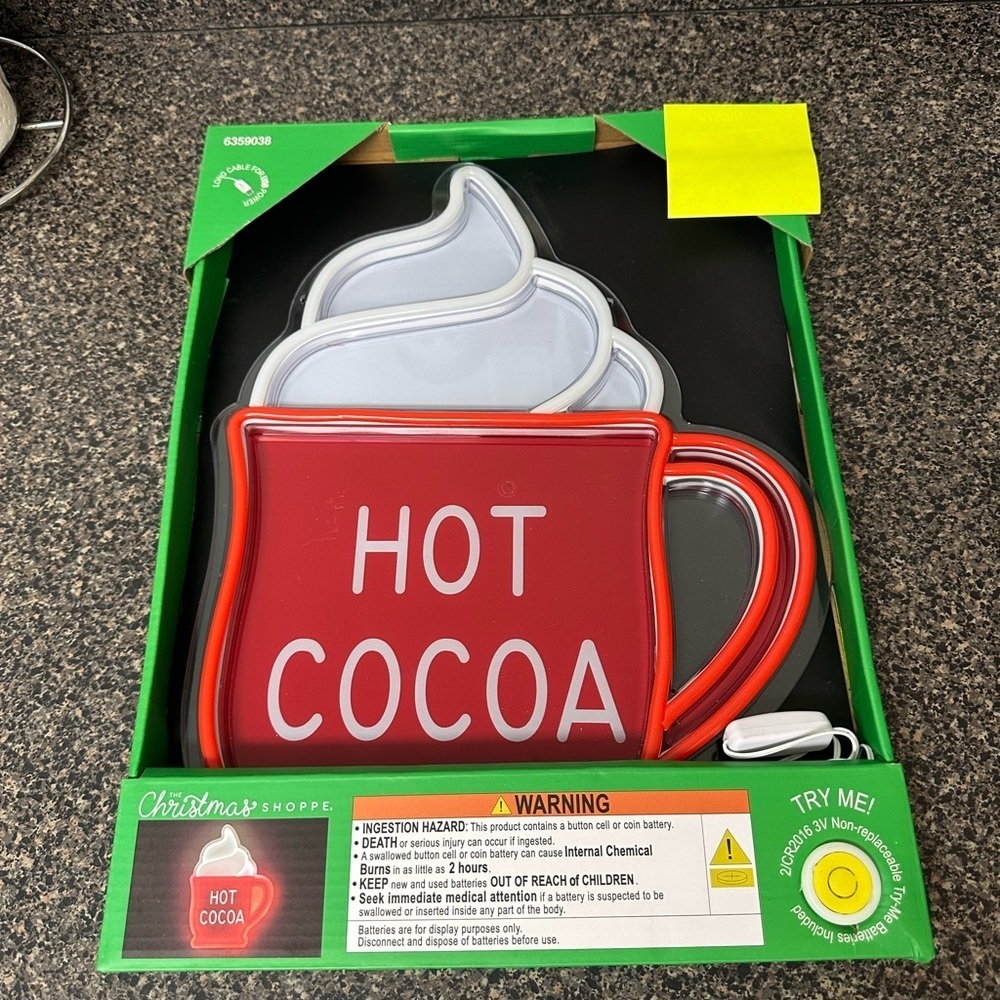 Hot Cocoa LED Neon Sign